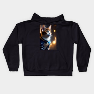 StarStruck Cat in a Spacesuit Kids Hoodie